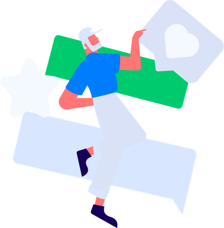 Customer giving product review  Illustration
