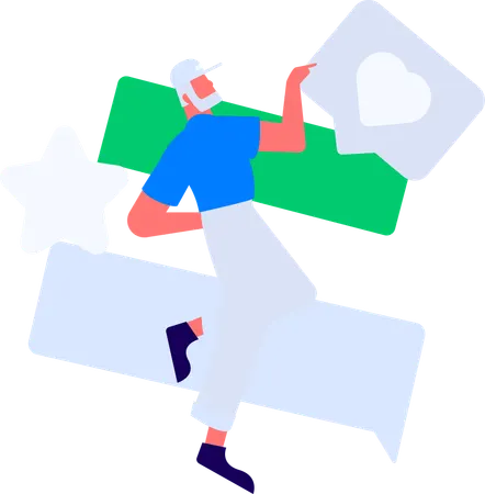 Customer giving product review  Illustration