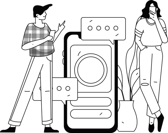 Customer giving product review  Illustration