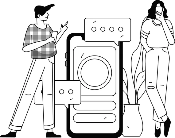 Customer giving product review  Illustration