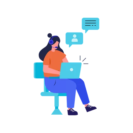 Customer help center  Illustration