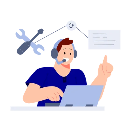 Customer help center  Illustration