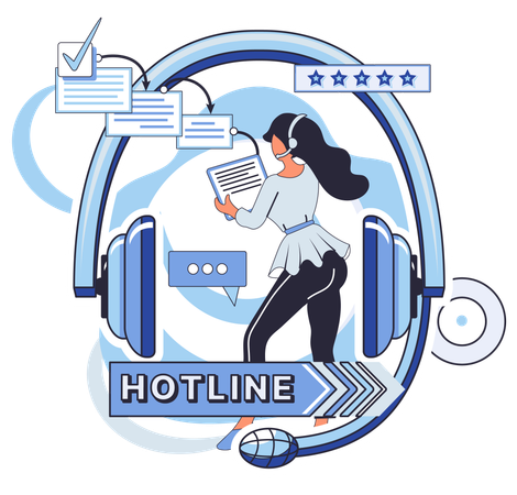 Customer Hotline  Illustration