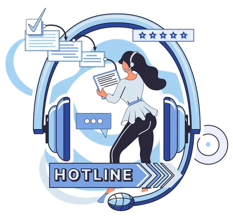 Customer Hotline  Illustration