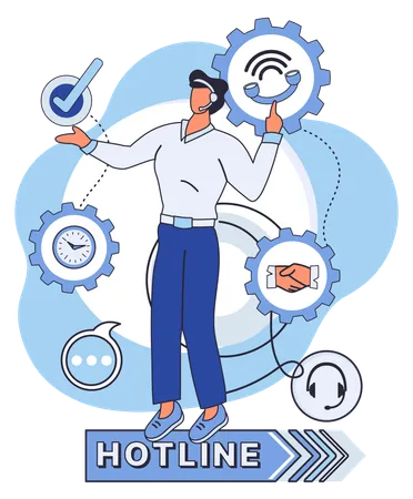 Customer Hotline  Illustration