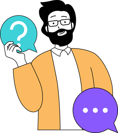 Customer is confused regarding online services  Illustration