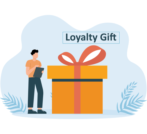 Customer Loyalty Gift  Illustration