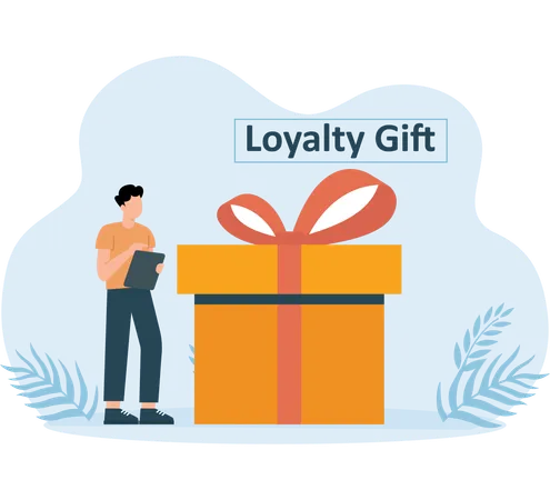 Customer Loyalty Gift  Illustration