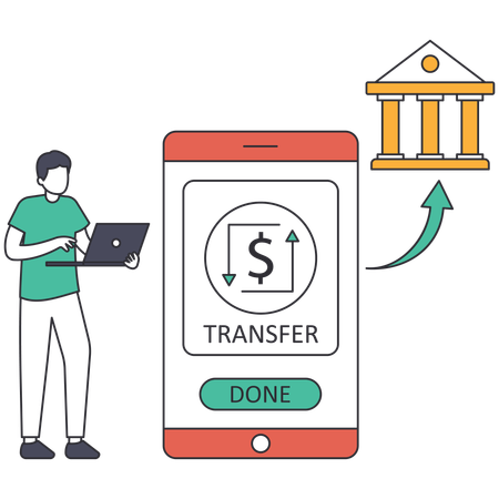 Customer making digital payment  Illustration