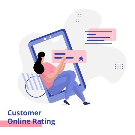 Customer Online Rating Illustration