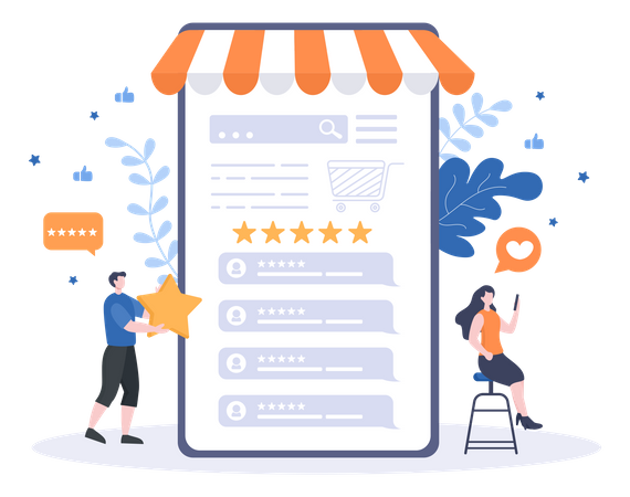 Customer Rating  Illustration