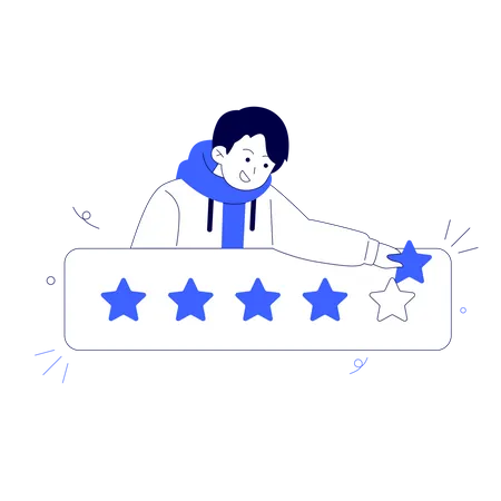 Customer Rating or give review Illustration