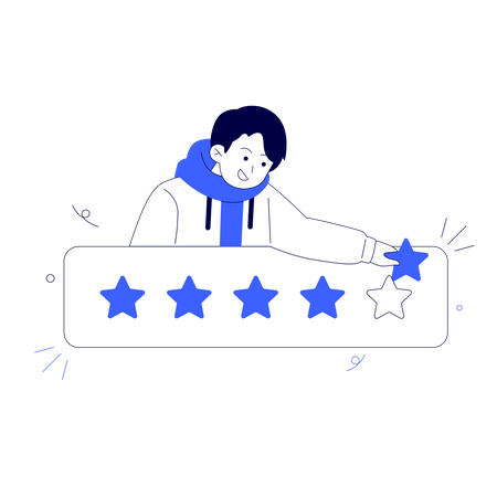 Customer Rating or give review  Illustration