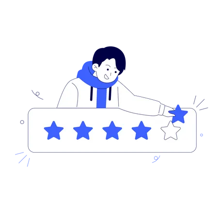 Customer Rating or give review  Illustration