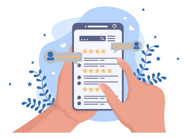 Review Vector Illustration Customer Giving Star With Good Or Bad Rate From Feedback Testimonial Notification And User Experience Concept Illustration