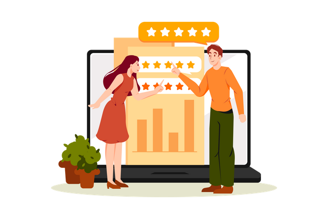 Customer Review and rating analysis Illustration