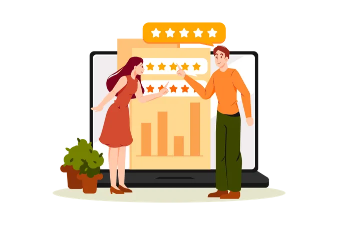 Customer Review and rating analysis Illustration
