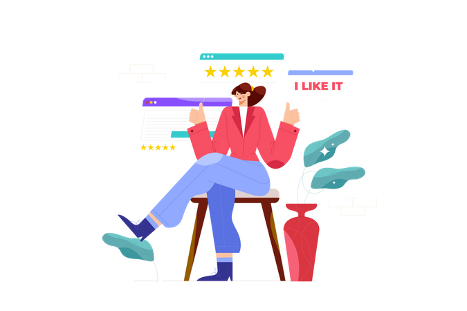 Customer Review  Illustration