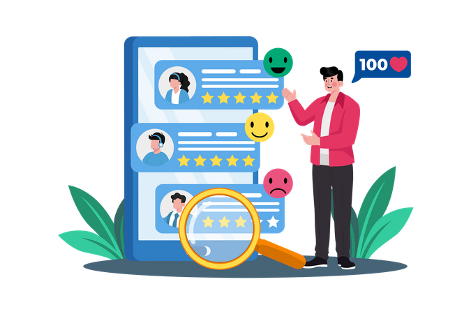 Customer Review  Illustration