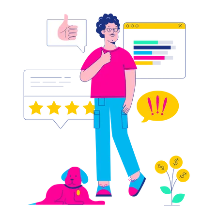 Customer review  Illustration