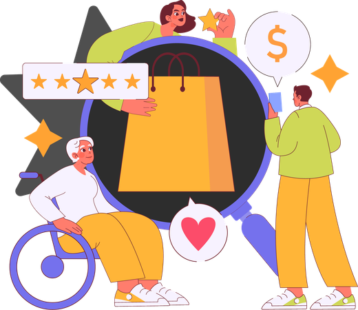 Customer Review  Illustration