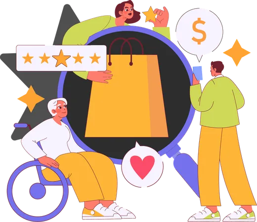 Customer Review  Illustration