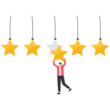 Customer review rating Illustration