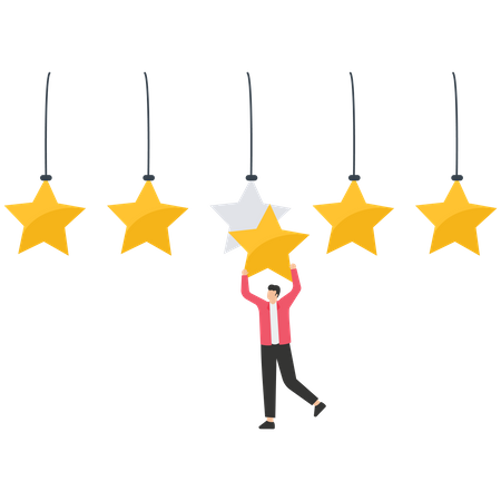 Customer review rating  Illustration