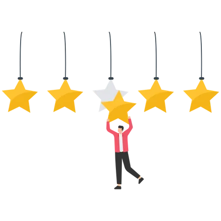 Customer review rating  Illustration