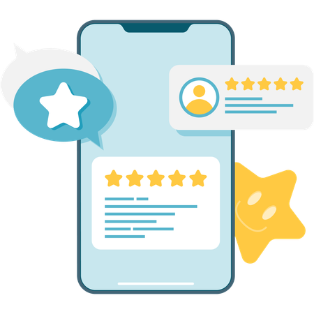 Customer review section  Illustration