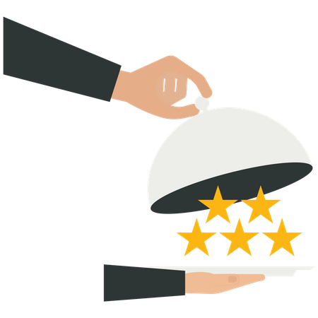 Customer reviews about the service  Illustration