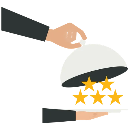 Customer reviews about the service  Illustration