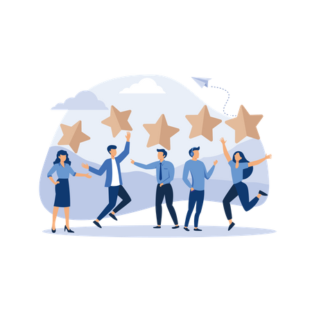 Customer reviews and rating  Illustration