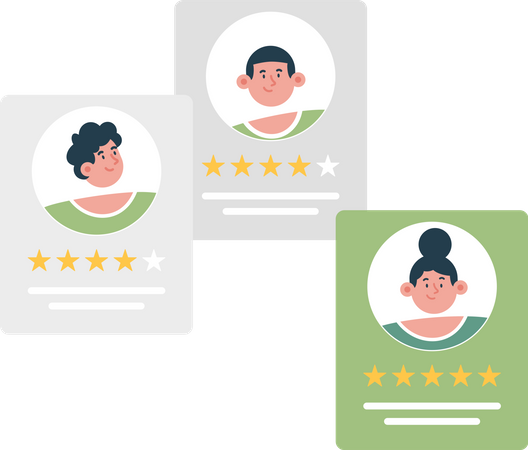 Customer satisfaction rating  Illustration