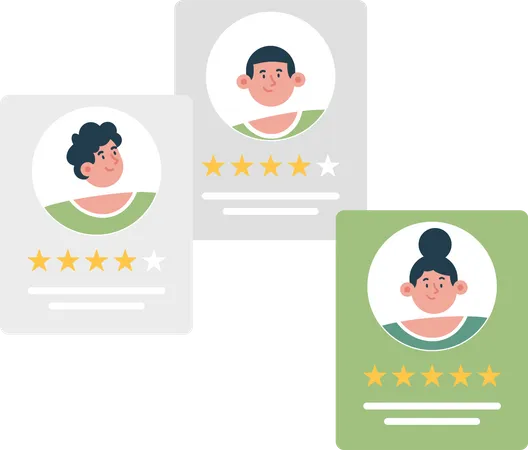 Customer satisfaction rating  Illustration