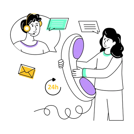 Customer Service  Illustration