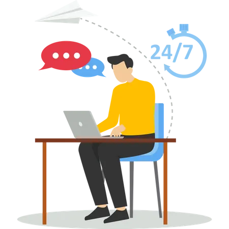 Customer Service Concept Call Center Hotline Operator Suggestion To Customer Global Technical Support Online 24 7 Customer Support Department Staff Telemarketing Agents Flat Vector Illustration Illustration