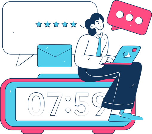 Customer Service Agent  Illustration