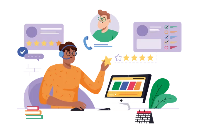 Customer service center  Illustration