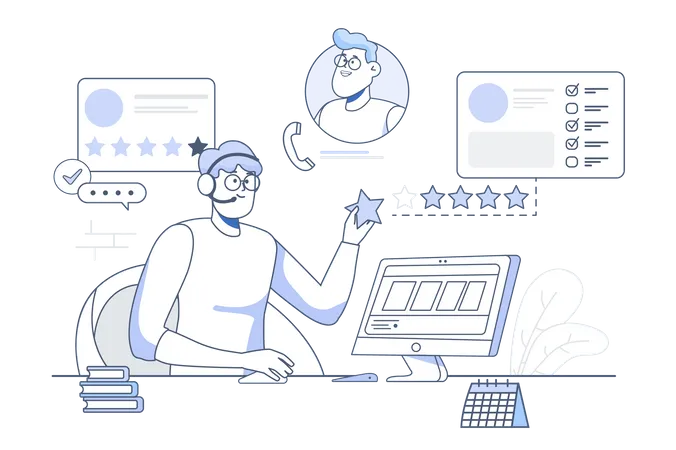 Customer service center  Illustration