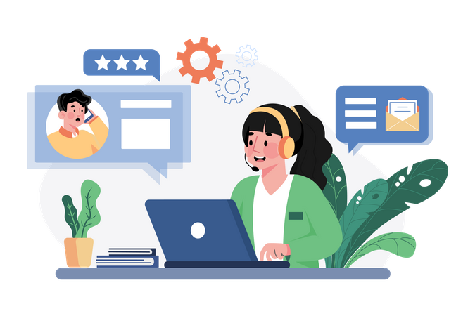 Customer Service Executive  Illustration