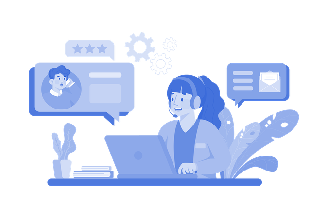 Customer Service Executive  Illustration