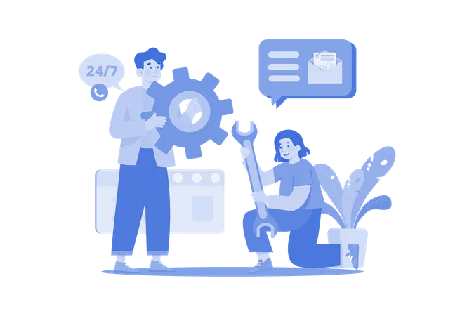 Customer Service  Illustration