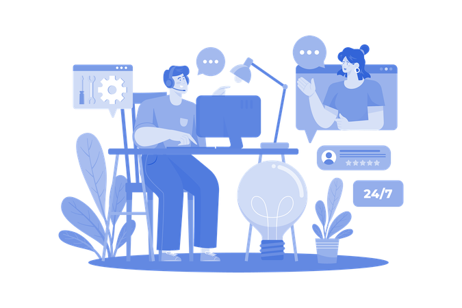 Customer Service  Illustration