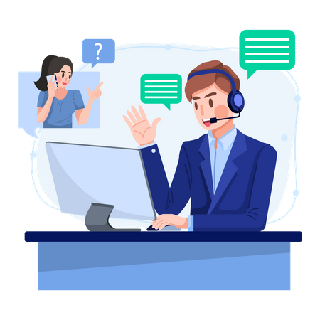 Customer Service  Illustration