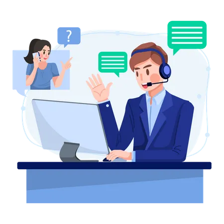 Customer Service  Illustration