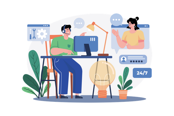 Customer Service  Illustration