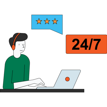 Customer service rating Illustration