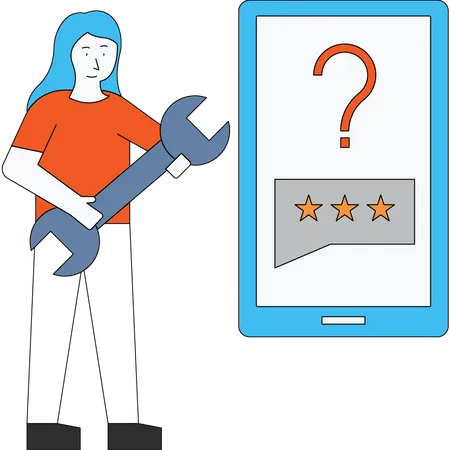 Customer service rating  Illustration