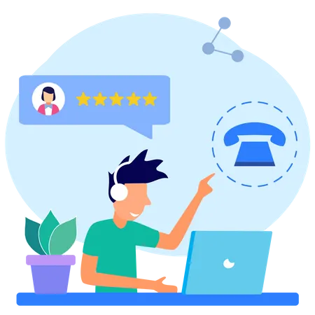 Customer Service Rating  Illustration